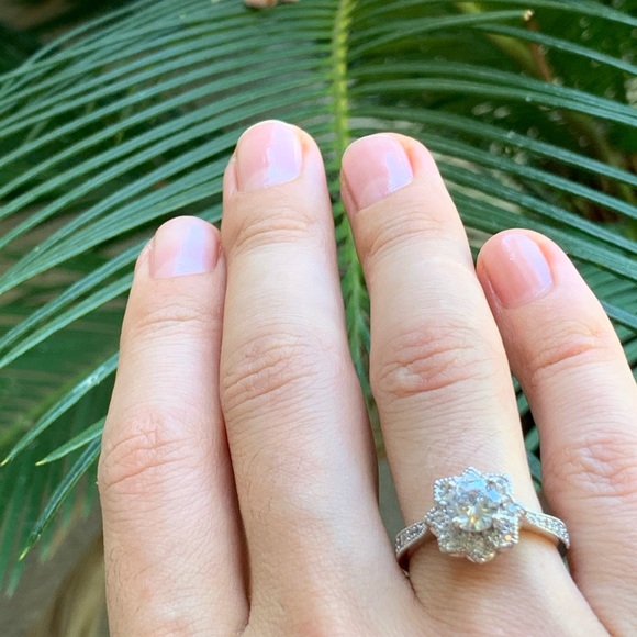 925 Silver Wedding Engagement Ring White Sapphire - Picture 7 of 12